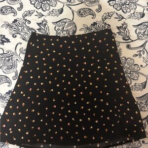 Nordstrom Black Skirt with Colorful Floral Pattern
